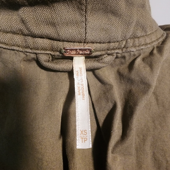 Free People Olive Green Cargo Jacket - Picture 10 of 11